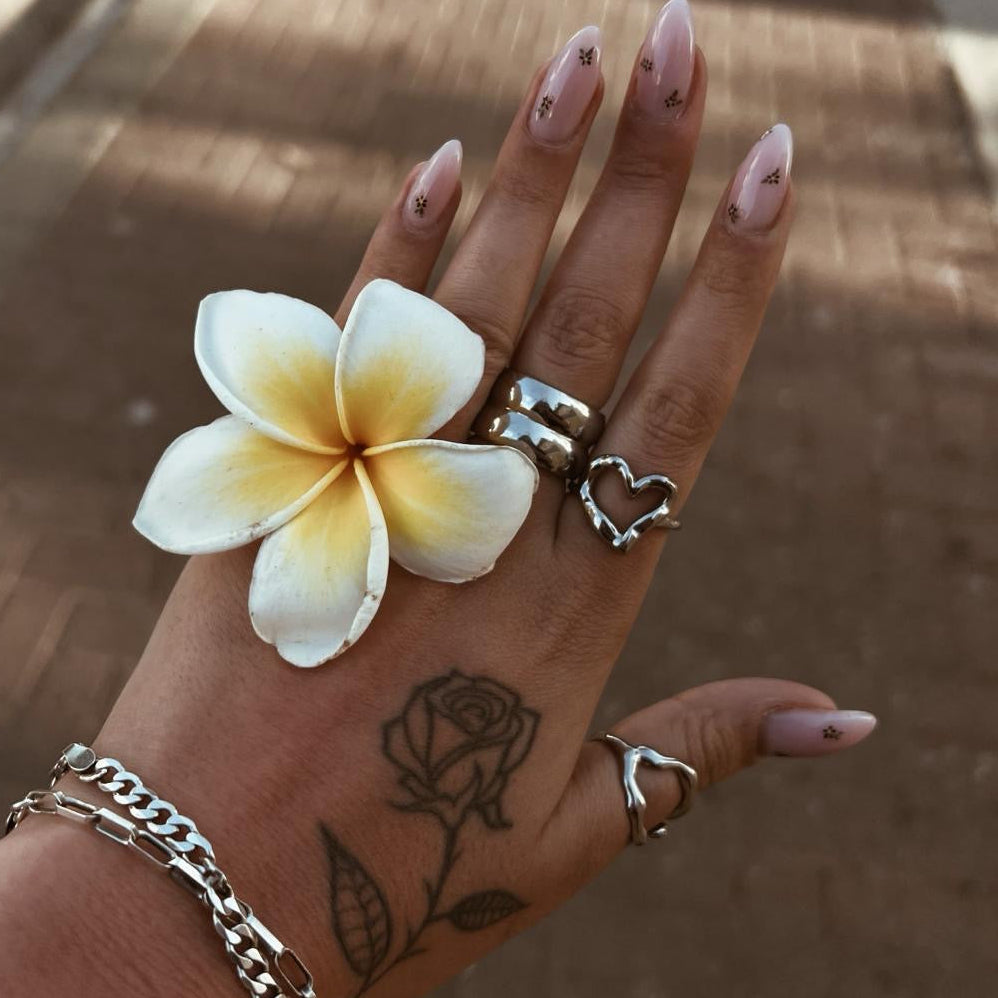 טבעת סטנסטיל לב מינימליסטית עם נוכחות