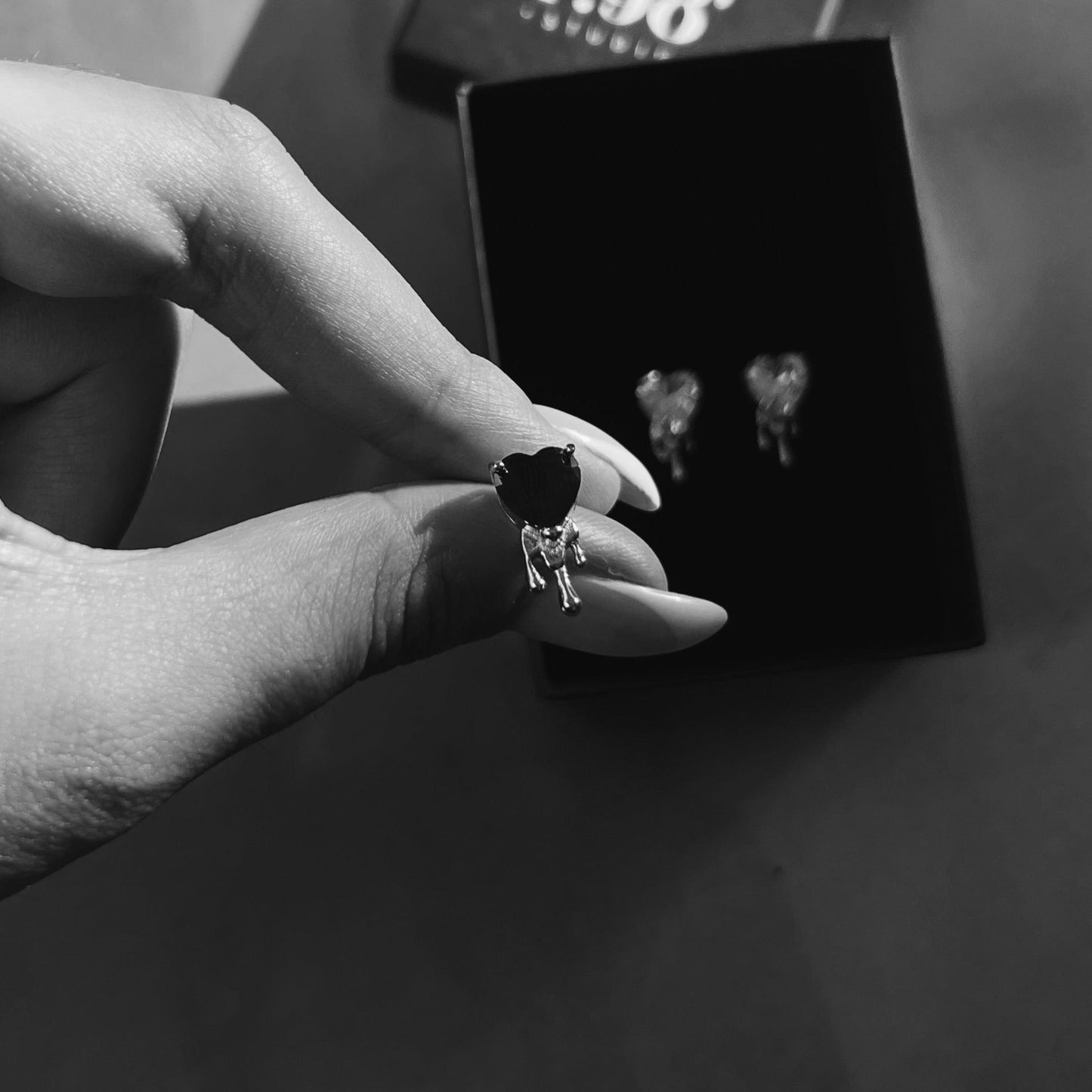 עגילי ״שר״ | "CHER" earrings (black)
