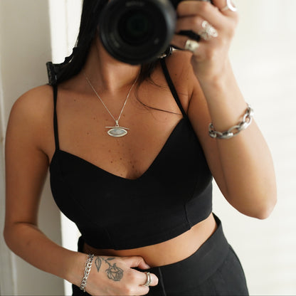 שרשרת אבן מונסטון טבעית