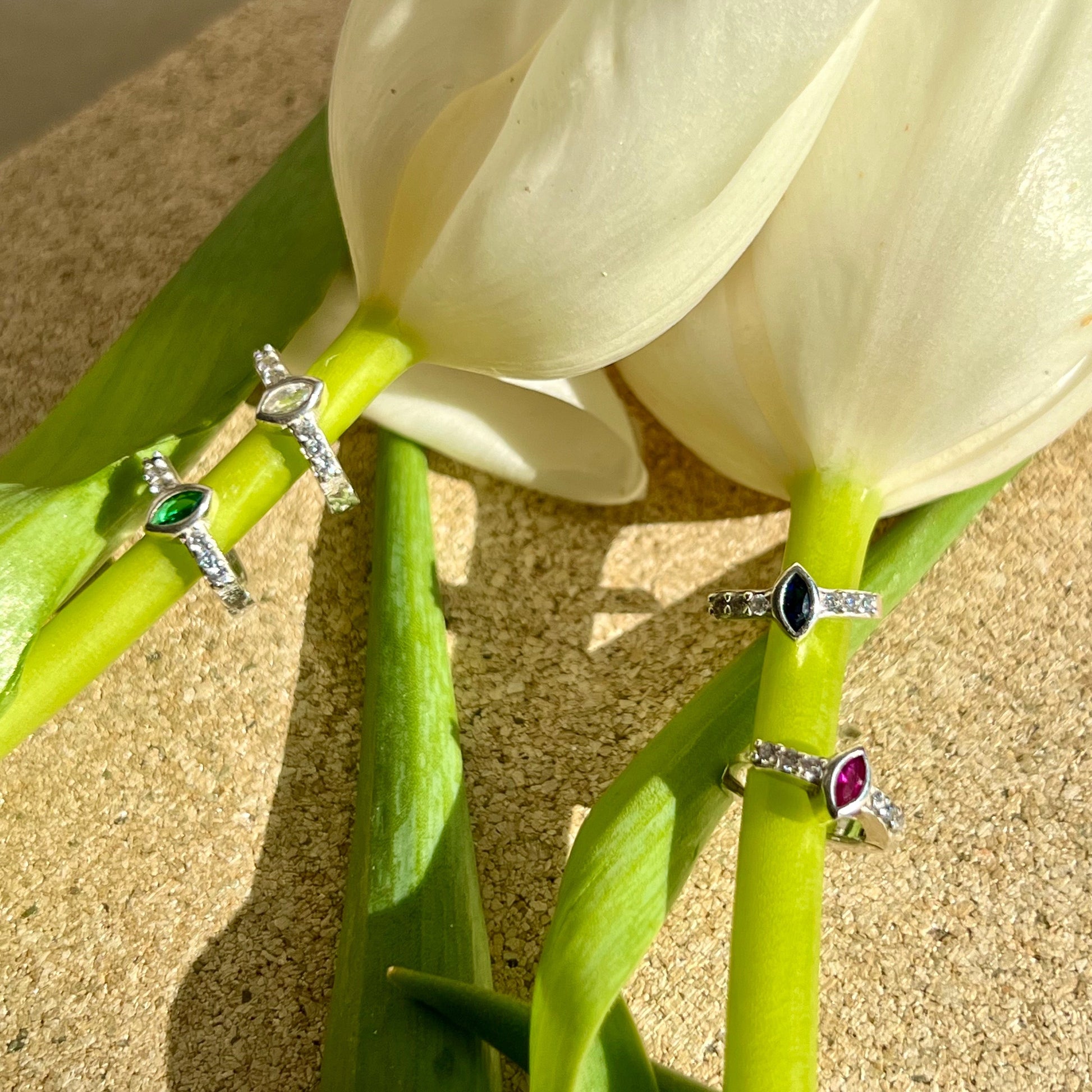 עגילי כסף כסף 925 שיבוצים צבעונים