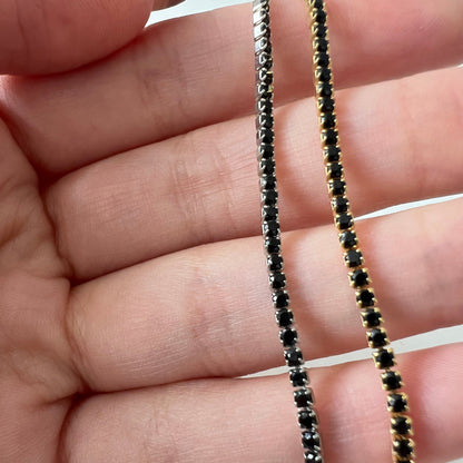 Black TENNIS bracelet | צמיד טניס שחור