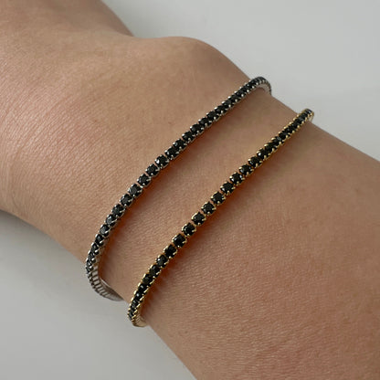 Black TENNIS bracelet | צמיד טניס שחור