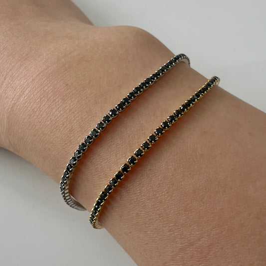 Black TENNIS bracelet | צמיד טניס שחור