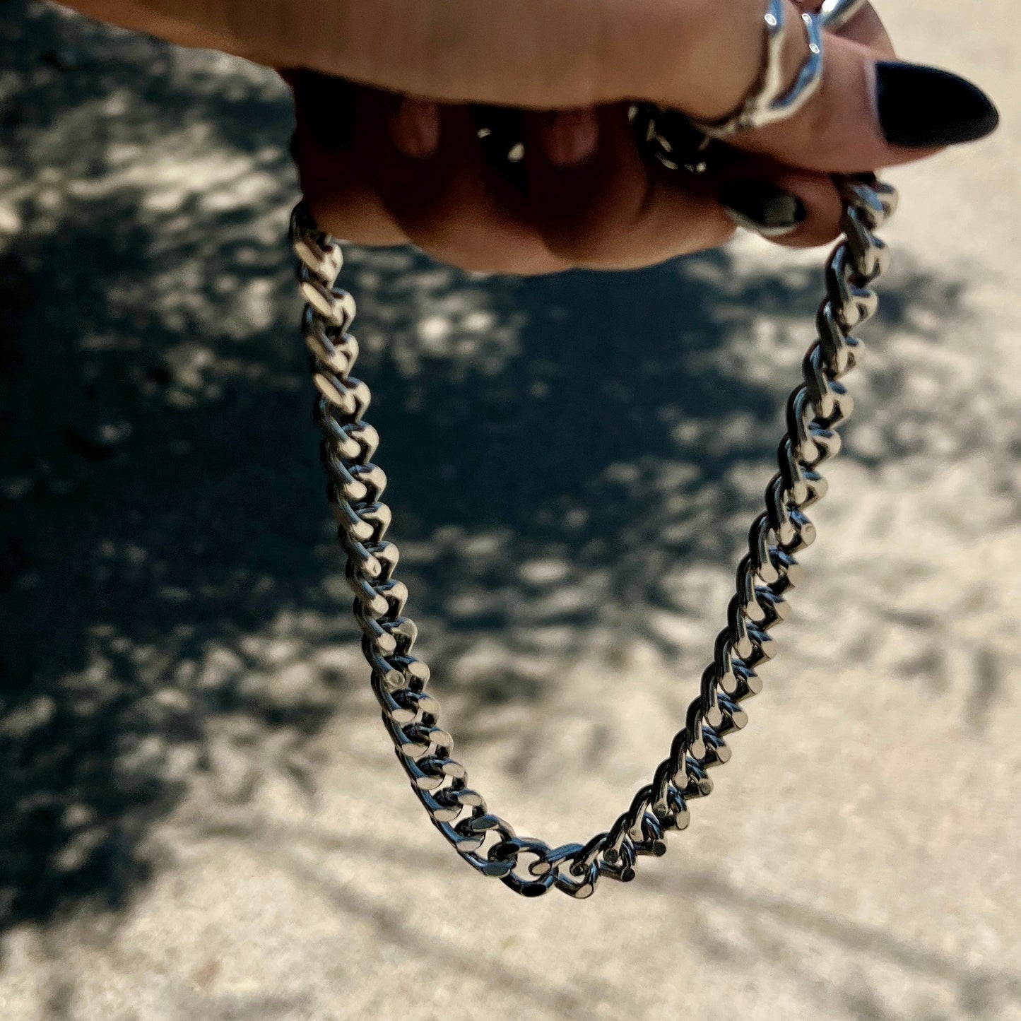 שרשרת גורמט עבה יוניסקס מפלדת אל חלד