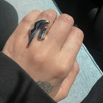 טבעת כסף מתכווננת ליום יום