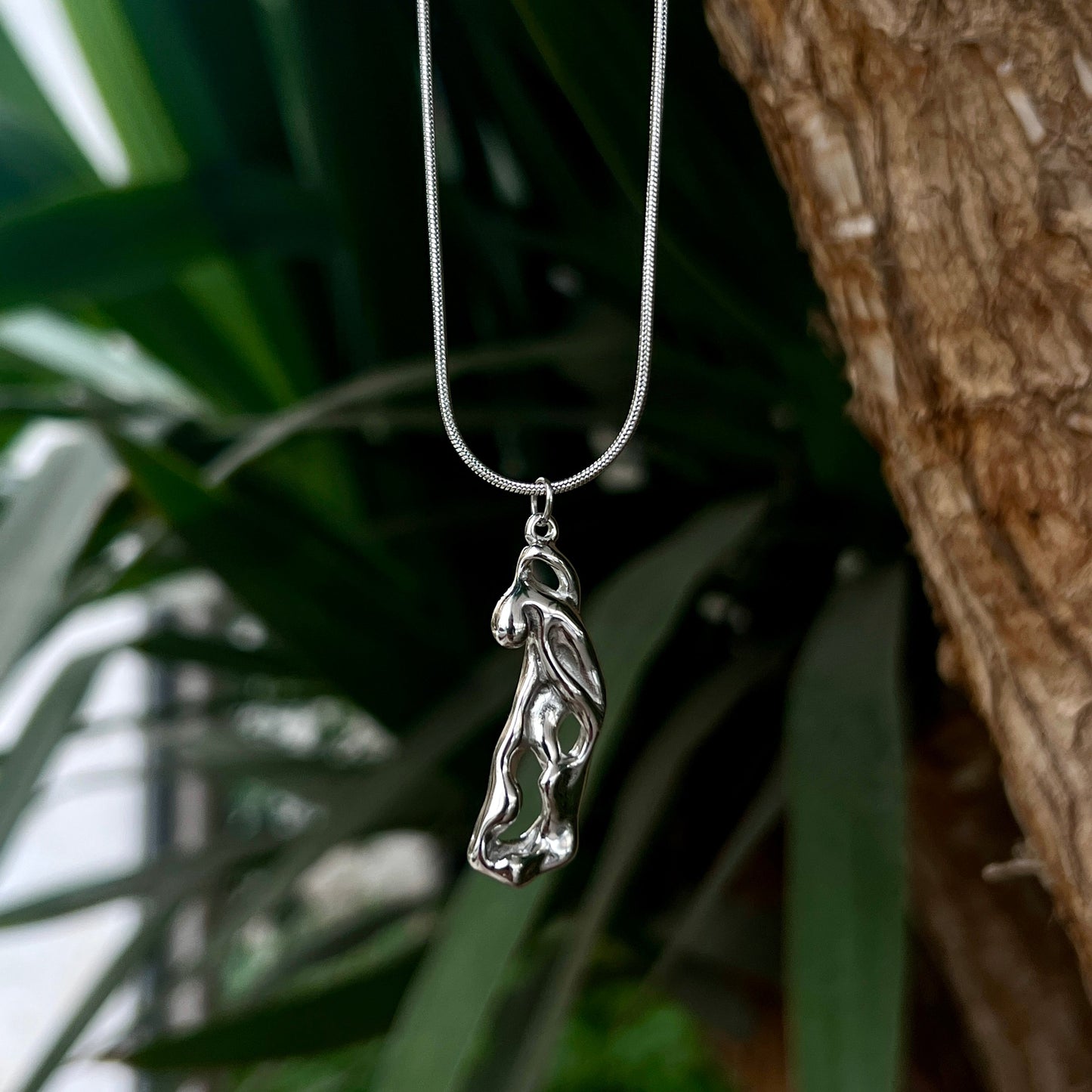 שרשרת 45 ס״מ עם מאריך ותליון אורגני