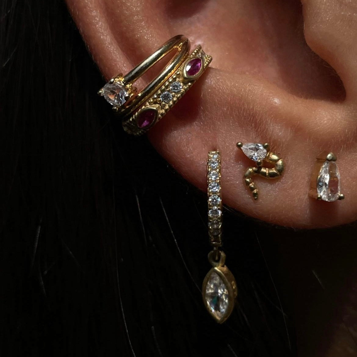 " MINI TULIP" earrings | עגילי ״ מיני טוליפ״ זהב